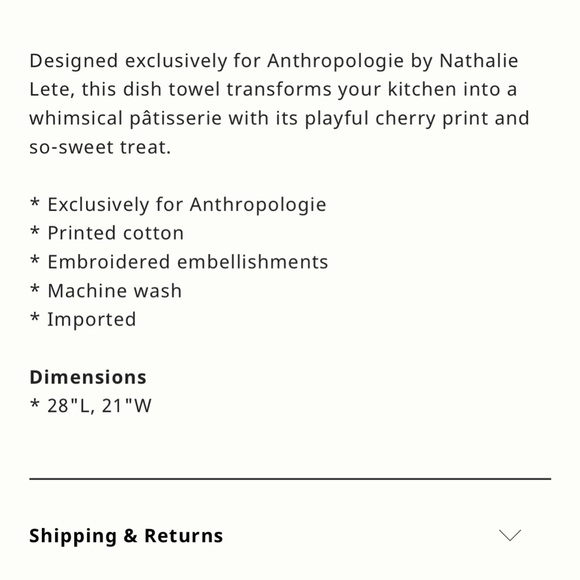 Nathalie Lete cupcake Tea towel - Picture 2 of 4